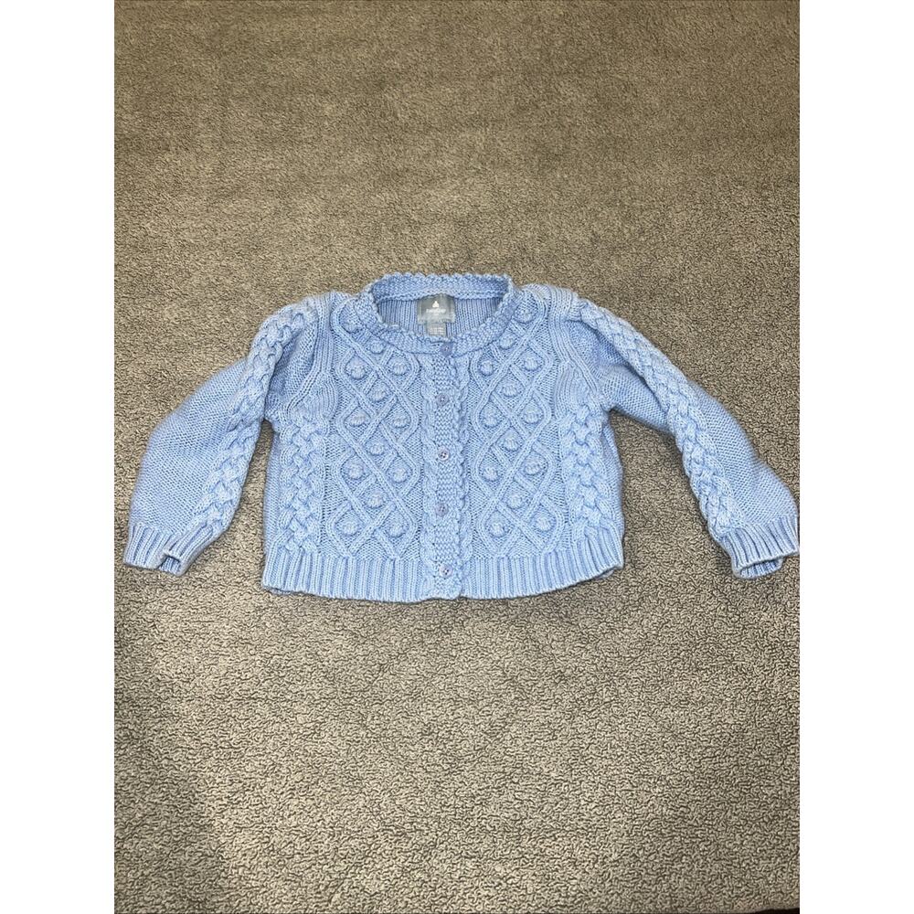 Baby Gap blue Fleece Material Button Up Size 12-18M Babygirl